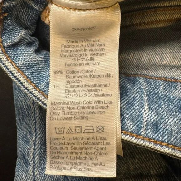 Madewell Wide Leg Curvy Perfect Vintage Jeans Womens 26 Medium Wash High Rise - Picture 9 of 9